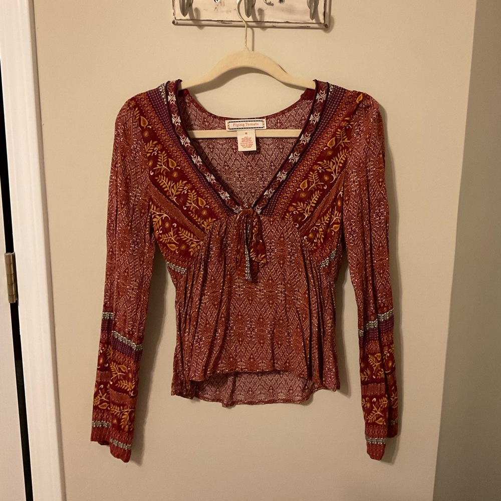Lizard Thicket paisley long sleeve top